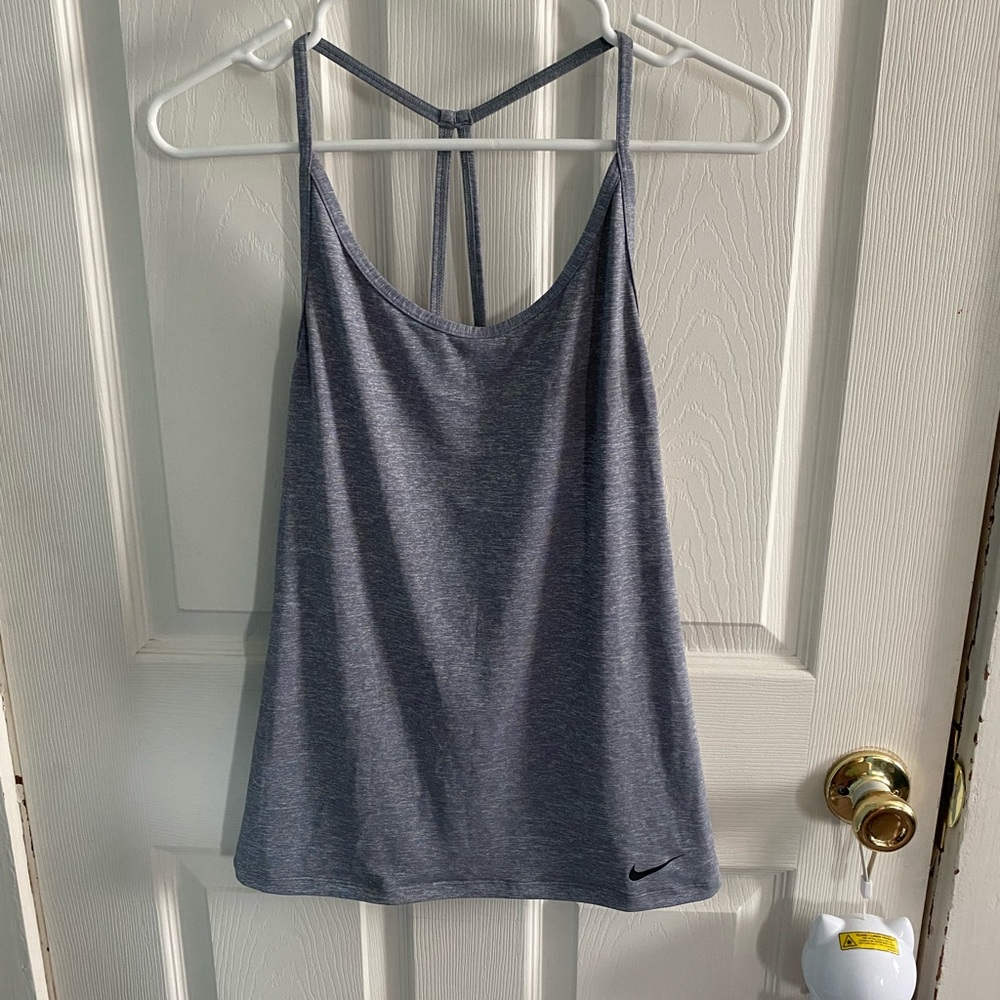 Nike navy blue/gray racer back low back womens small